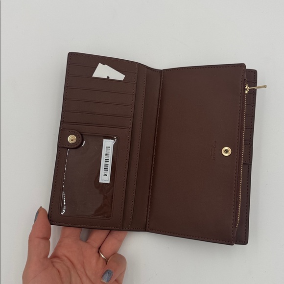 Coach Brown and Tan Signature Wallet - Picture 3 of 8